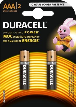 Baterie alkaliczne Duracell Basic LR03/AAA 2 szt