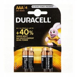 Baterie alkaliczne Duracell Basic LR03/AAA 4 szt