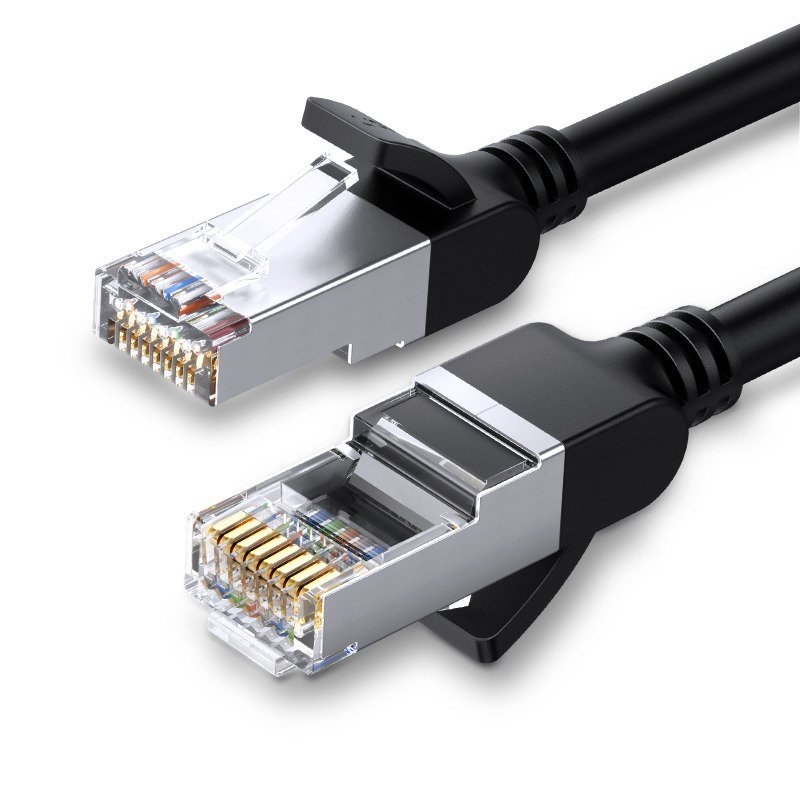 Kabel sieciowy UGREEN z metalowymi wtyczkami, Ethernet RJ45, Cat.6, UTP, 20m (czarny)