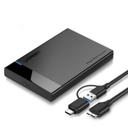 Obudowa zewnętrzna dysku HDD/SSD 2,5" UGREEN US221, SATA, USB 3.0 + USB-C do micro USB 3.0
