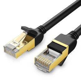 Okrągły kabel sieciowy UGREEN NW107 Ethernet RJ45, Cat.7, STP, 8m (czarny)