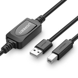 Aktywny kabel USB 2.0 A-B UGREEN US122 do drukarki, 10m (czarny)