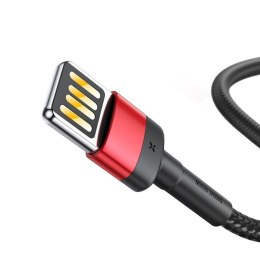 Kabel Lightning USB (dwustronny) Baseus Cafule 2,4A 1m (czarno-czerwony)