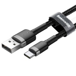 Kabel USB do USB-C Baseus Cafule 3A 1m (szaro-czarny)