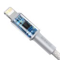 Kabel USB-C do Lightning Baseus High Density Braided, 20W, 5A, PD, 1m (biały)