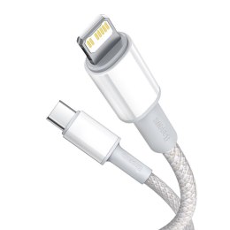 Kabel USB-C do Lightning Baseus High Density Braided, 20W, PD, 2m (biały)