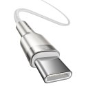 Kabel USB-C do USB-C Baseus Cafule, 100W, 2m (biały)