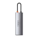 Hub 8w1 Baseus Metal Gleam Series, USB-C do 3x USB 3.0 + HDMI + USB-C PD + Ethernet RJ45 + microSD/SD