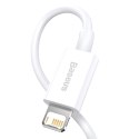 Kabel USB do Lightning Baseus Superior Series, 2.4A, 0,25m (biały)