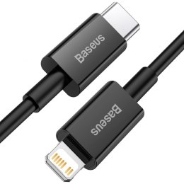 Kabel USB-C do Lightning Baseus Superior Series, 20W, PD, 1m (czarny)