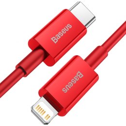 Kabel USB-C do Lightning Baseus Superior Series, 20W, PD, 2m (czerwony)