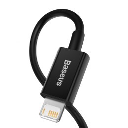 Kabel USB do Lightning Baseus Superior Series, 2.4A, 1m (czarny)