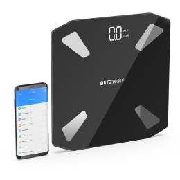 Inteligentna waga WiFi BlitzWolf BW-SC3 z 13 funkcjami pomiaru ciała (czarna)