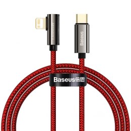 Kabel USB-C do Lightning kątowy Baseus Legend Series, PD, 20W, 1m (czerwony)