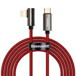 Kabel USB-C do Lightning kątowy Baseus Legend Series, PD, 20W, 2m (czerwony)