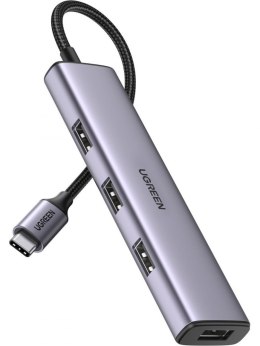 Adapter 4w1 UGREEN CM473 Hub USB-C do 4x USB 3.0 (szary)
