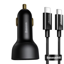 Ładowarka samochodowa Baseus Superme USB, USB-C, 100W + kabel USB-C(czarna)