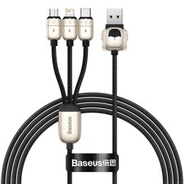 Kabel USB 3w1 Baseus Year of the Tiger, USB do micro USB / USB-C / Lightning, 3.5A, 1.2m (czarny)