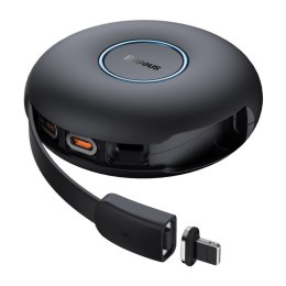Kabel USB magnetyczny Baseus Zinc 3w1 USB-C / Lightning / Micro 20W, 1m (czarny)