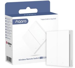 Aqara Wireless Remote Switch H1 | Przełącznik scienny bezprzewodowy | Biały, 2 przyciski, WRS-R02