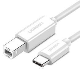Kabel USB 2.0 C-B UGREEN US241 do drukarki 1m (biały)