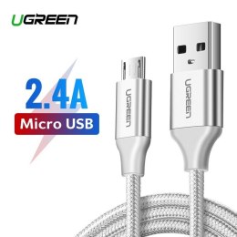 Kabel micro USB UGREEN QC 3.0 2.4A 1m (biały)