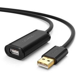 Kabel przedłużający USB 2.0 UGREEN US121, aktywny, 20m (czarny)