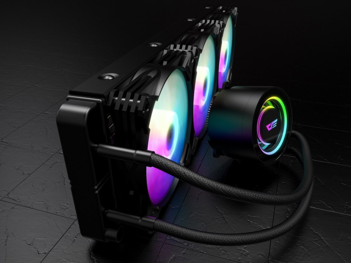 Chłodzenie wodne komputera AiO Darkflash DX-360 RGB (potrójne, 120x120)