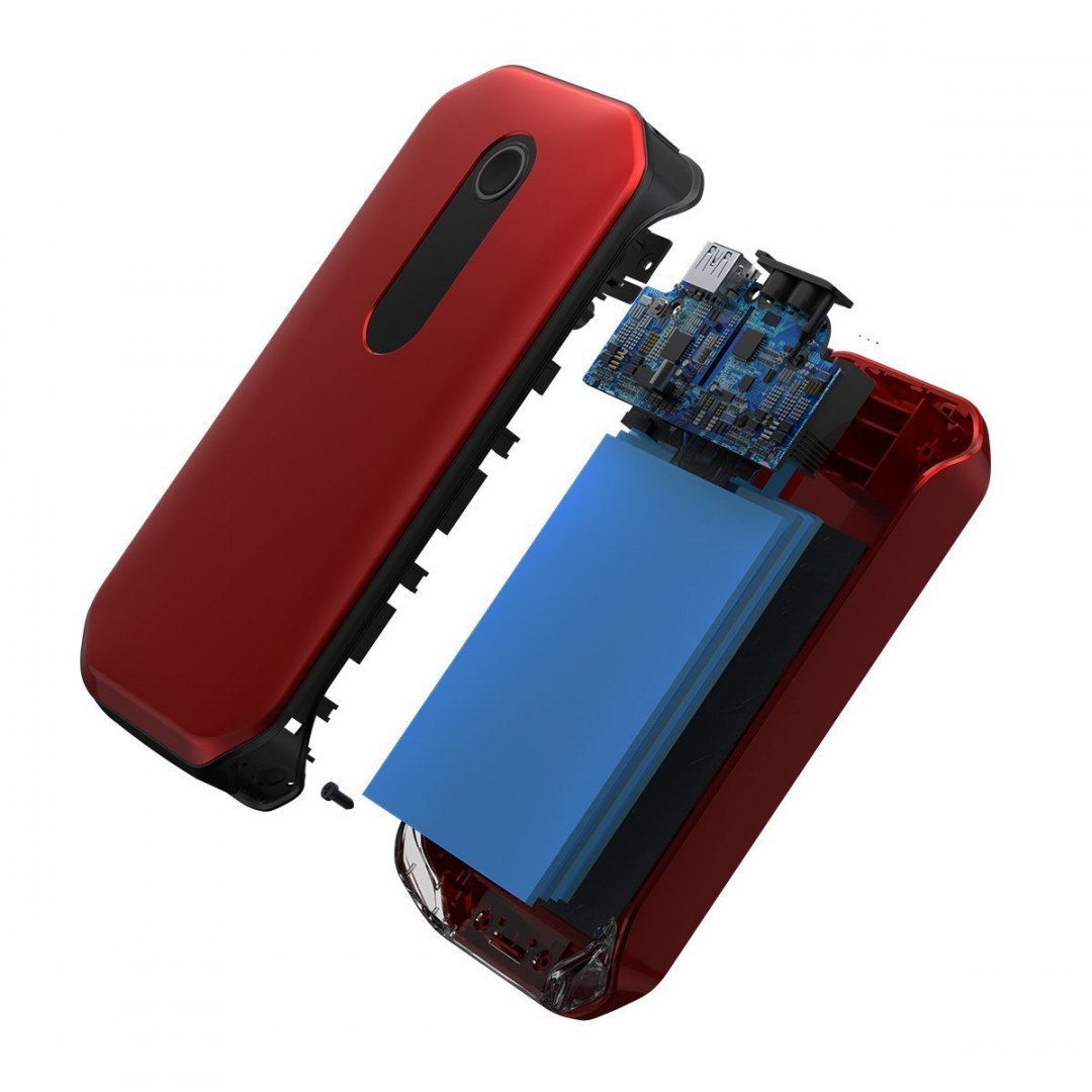 Powerbank / Rozrusznik Baseus Super Energy Car Jump Starter, 12000mAh, 1000A, USB (czerwony)