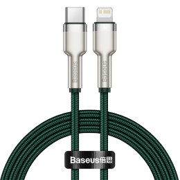 Kabel USB-C do Lightning Baseus Cafule, PD, 20W, 1m (zielony)