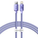 Kabel USB-C do Lightning Baseus Crystal, 20W, PD, 1.2m (fioletowy)