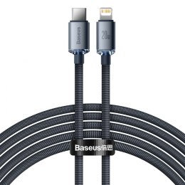 Kabel USB-C do Lightning Baseus Crystal, 20W, PD, 2m (czarny)