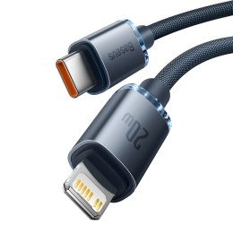 Kabel USB-C do Lightning Baseus Crystal, 20W, PD, 2m (czarny)
