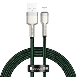 Kabel USB do Lightning Baseus Cafule, 2.4A, 1m (zielony)