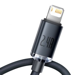 Kabel USB do Lightning Baseus Crystal, 2.4A, 1.2m (czarny)