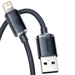 Kabel USB do Lightning Baseus Crystal, 2.4A, 2m (czarny)