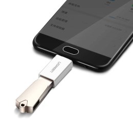 Adapter USB do micro USB UGREEN US195, OTG (biały)