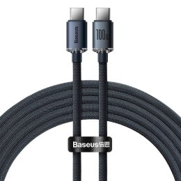 Kabel USB-C do USB-C Baseus Crystal, 100W, 1.2m (czarny)