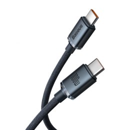 Kabel USB-C do USB-C Baseus Crystal, 100W, 2m (czarny)