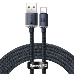 Kabel USB do USB-C Baseus Crystal, 100W, 1.2m (czarny)