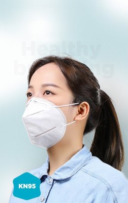 Jednorazowa maska, maseczka ochronna, KN95, FFP2, 4-warstwowa, 5 szt. (CE, FDA, EN149:2001+A1:2009)
