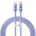 Kabel USB-C do Lightning Baseus Crystal, 20W, PD, 2m (fioletowy)