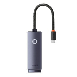 Adapter sieciowy Baseus Lite Series USB-C do RJ45, 100Mbps (szary)