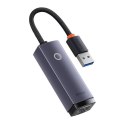 Adapter sieciowy Baseus Lite Series USB do RJ45, 1000Mbps (szary)