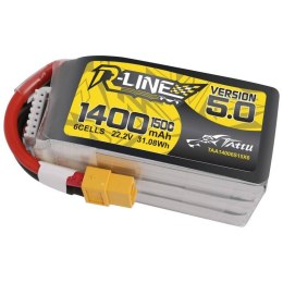 Akumulator Tattu R-Line 5.0 1400mAh 22.2V 150C 6S1P XT60