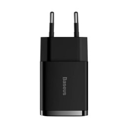 Ładowarka sieciowa Baseus Compact Quick Charger, 2x USB, 10.5W (czarna)