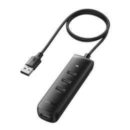 Adapter 4w1 UGREEN CM416 Hub USB do 4x USB 0.25m (czarny)