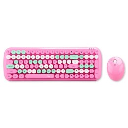 Bezprzewodowy zestaw klawiatura + myszka MOFII Candy XR 2.4G (różowy)