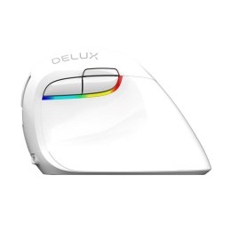 Bezprzewodowa mysz pionowa Delux M618Mini DB BT+2.4G 2400DPI (biała)