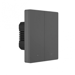 Sonoff Inteligentny 2-kanałowy Przełącznik Ścienny Wi-Fi Czarny (M5-2C-80)